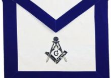Masonic MASTER MASON Hand Embroided Apron with square compass with G Velvet