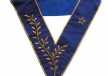Masonic Officer's collar – AASR – Thrice Powerful Master – Hand embroidery
