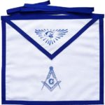 Masonic Blue Lodge White Cotton Duck Cloth Master Mason Apron Printed