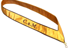 4th Degree Scottish Rite Gold Satin Collar