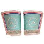 Masonic Gauntlets Cuffs - Embroidered With Fringe - Worshipful Master Emulation Rite