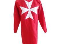 Masonic Knight Malta Tunic Red with (8 pointed) Maltese Cross