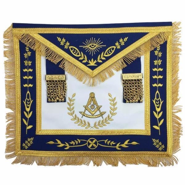 Masonic-Blue-Lodge-Past-Master-Gold-Machine-Embroidery-Freemasons-Apron