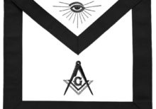 Masonic Master Mason Funeral Hand Embroidered Apron