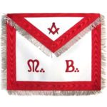 Masonic Scottish Rite AASR Honor Apron "M+B" Leather Apron