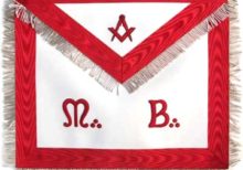 Masonic Scottish Rite AASR Honor Apron "M+B" Leather Apron