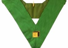 Masonic Officer's collar - AASR - 5th degree - Machine embroidery