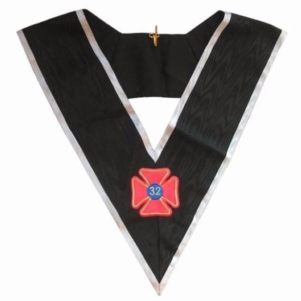 Masonic Officer's collar - AASR - 32nd degree - Black