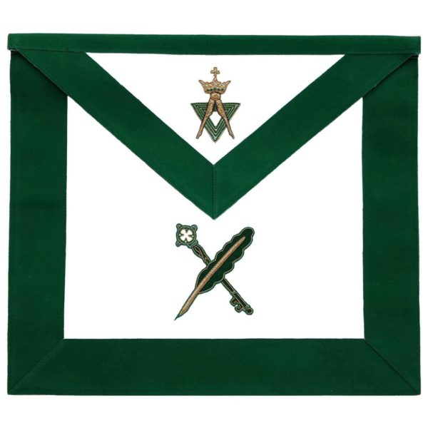 Allied Masonic Degree AMD Hand Embroidered Officer Apron - Secretary Treasurer