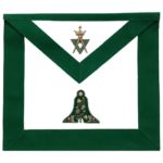 Allied Masonic Degree AMD Hand Embroidered Officer Apron - Senior Warden