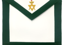 Allied Masonic Degree AMD Member Hand Embroidered Apron