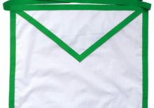 Allied Masonic Degree AMD White Cotton Duck Cloth Member Apron