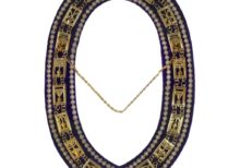 Cryptic Mason - Royal & Select Rhinestones Chain Collar - Gold Silver On Purple + Free Case