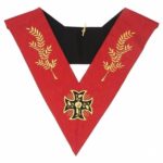 Masonic AASR collar 18th degree - Knight Rose Croix - Croix pattée + Acacia Branches