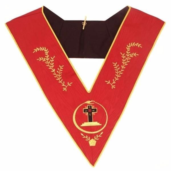 Masonic AASR collar 18th degree - Knight Rose Croix - Ouroboros + Latin Cross