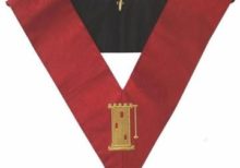 Masonic AASR collar 18th degree - Knight Rose Croix - Tour Guard