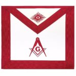 Masonic Blue Lodge Master Mason Apron Red