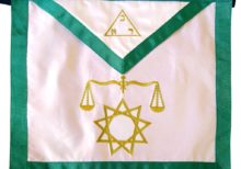 Masonic Fraternal Scottish Rite 8th Degree Intendant of the Building Regalia Apron