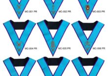 Masonic Memphis Misraim Officer Collars Hand Embroidered