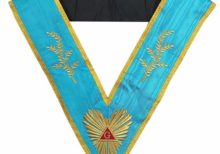 Masonic Memphis Misraim Past Master Worshipful collar Machine embroidery