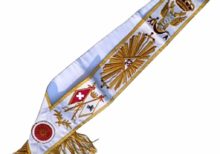 Masonic Rose Croix Sash - AASR - 33rd degree - All Countries Flags
