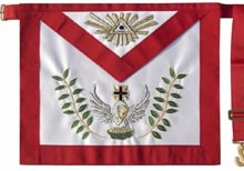 Masonic Scottish Rite AASR Silk apron 18th degree Hand Embroidered