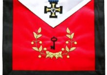 Masonic Scottish Rite Masonic Hand Embroidered Apron - AASR - 27th Degree