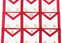 Masonic Scottish Rite Officers Apron AASR (REAA) - Set of 9