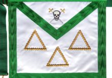 Masonic Scottish Rite Satin apron - AASR - 15th degree