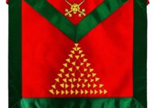 Masonic Scottish Rite Satin apron - AASR - 15th degree Bullion Embroidered