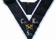 Masonic collar - AASR - 30th degree - CKS - Cross Swords