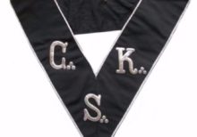 Masonic collar - AASR - 30th degree - Hand embroidery