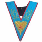 Masonic Officer's collar Memphis Misraim Worshipful Past Master Hand Emroidered