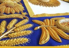 Deluxe Masonic Grand Lodge Master Full Embroidery Aprons - Custom