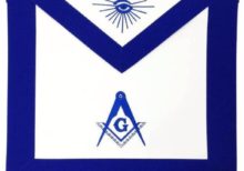 Masonic Blue Lodge Master Mason Apron Machine Embroidery Blue
