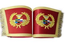 Past High Priest Gauntlet Cuff Set, Royal Arch PHP Masonic Cuffs