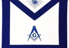 Masonic Blue Lodge Master Mason Apron Machine Embroidery Navy