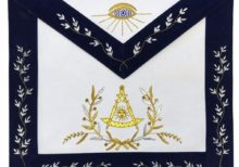 Masonic Grand Lodge Past Master Apron Gold Hand Embroidery Apron