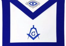 Masonic Blue Lodge Master Mason Apron Machine Embroidery Blue