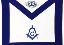 Masonic Blue Lodge Master Mason Apron Machine Embroidery Navy