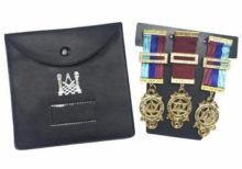 Quality Masonic Regalia Pocket Jewel Holder / Wallet masonic carry case - Medium
