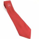 Masonic Royal Arch Red Silk Tie with embroided Logo RA Regalia