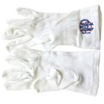 RAOB Red Blue Machine Embroidery White Cotton Gloves