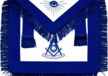 Masonic Past Master Apron Blue With Fringe