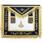 Masonic Blue Lodge G Master Mason Gold Machine Embroidery Apron