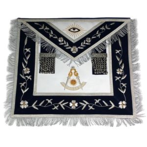 Masonic Past Master Apron Gold and Silver Hand Embroidery Apron
