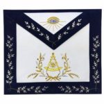 Masonic Grand Lodge Past Master Apron Gold Hand Embroidery Apron