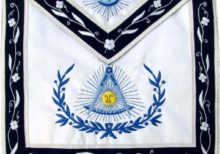 Masonic Blue Lodge Past Master Apron