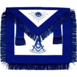 Masonic Past Master Apron Blue With Fringe