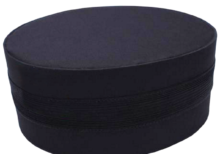 Masonic Black Cap with Black Braid